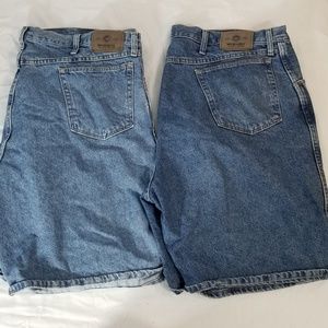 2 Pair Wrangler Jean Shorts Size 42